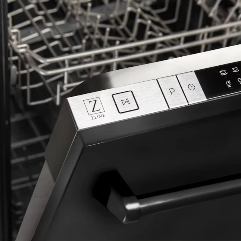 52 dBA Black Stainless Steel Compact Top Control Dishwasher