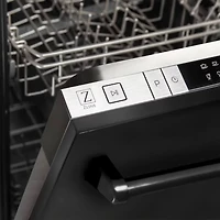 52 dBA Black Stainless Steel Compact Top Control Dishwasher