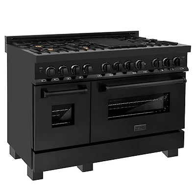 6 Cu. Ft. Black Stainless Steel Freestanding Dual Fuel Range