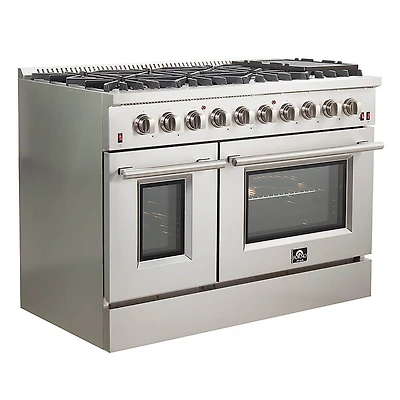 6.58 Cu. Ft. Stainless Steel Freestanding Double Gas Convection Range