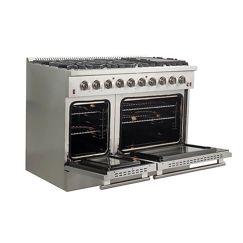 6.58 Cu. Ft. Stainless Steel Freestanding Double Gas Convection Range