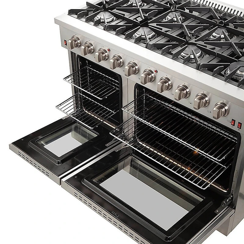 6.58 Cu. Ft. Stainless Steel Freestanding Double Gas Convection Range