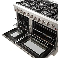 6.58 Cu. Ft. Stainless Steel Freestanding Double Gas Convection Range