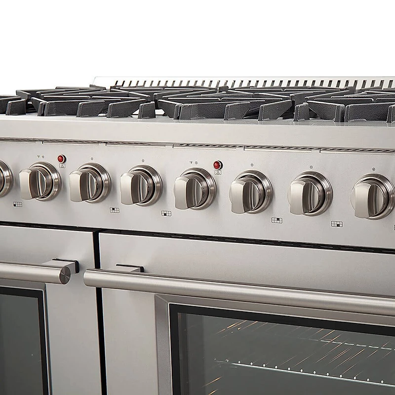 6.58 Cu. Ft. Stainless Steel Freestanding Double Gas Convection Range