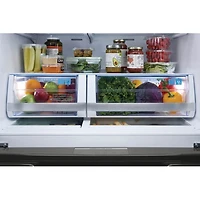 21.5 Cu. Ft. Black Stainless Steel Counter-Depth 4-Door French Door Refrigerator