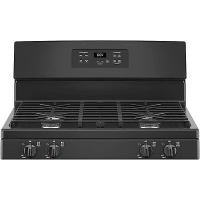 4.8 Cu. Ft. Black Freestanding Gas Range