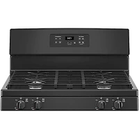 4.8 Cu. Ft. Black Freestanding Gas Range
