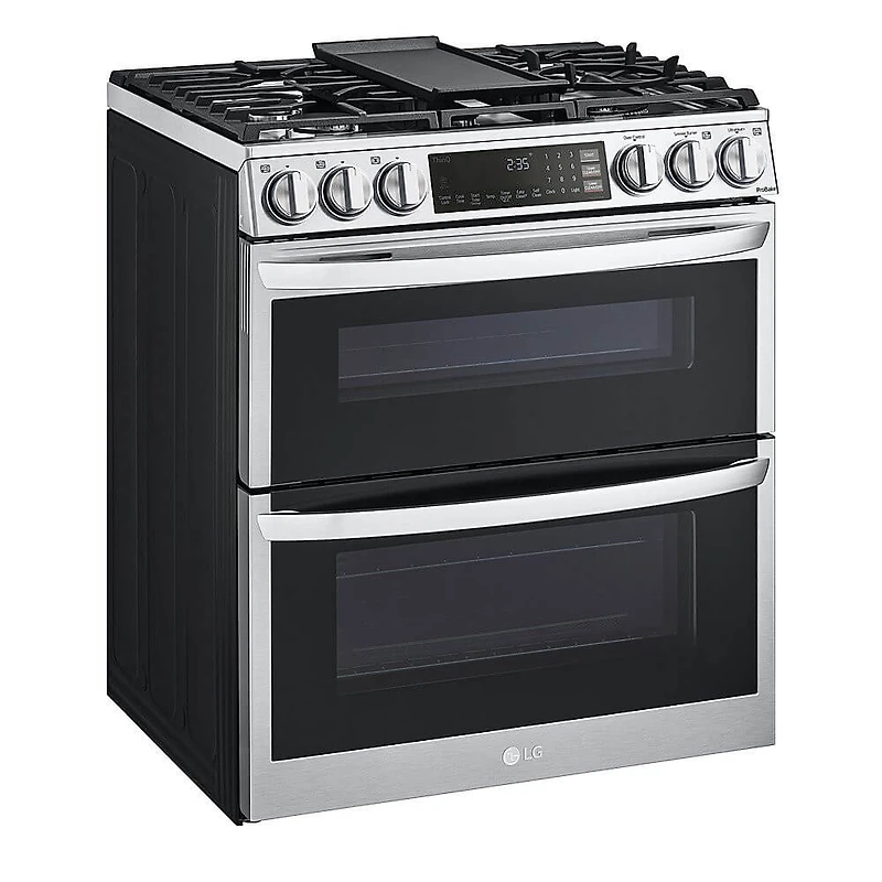 6.9 Cu. Ft. Stainless Steel Slide-In Double Gas Convection Range