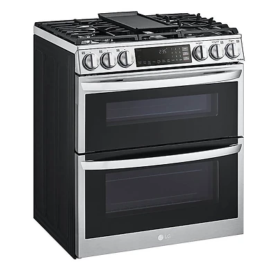 6.9 Cu. Ft. Stainless Steel Slide-In Double Gas Convection Range