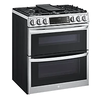 6.9 Cu. Ft. Stainless Steel Slide-In Double Gas Convection Range