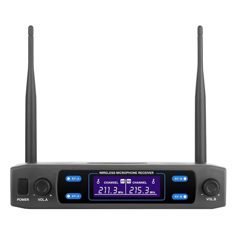 VHF Dual Microphone System with Dual Transmitters