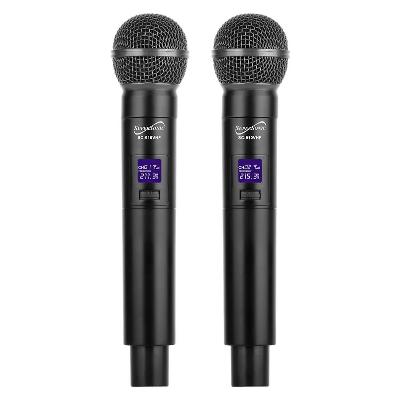 VHF Dual Microphone System with Dual Transmitters