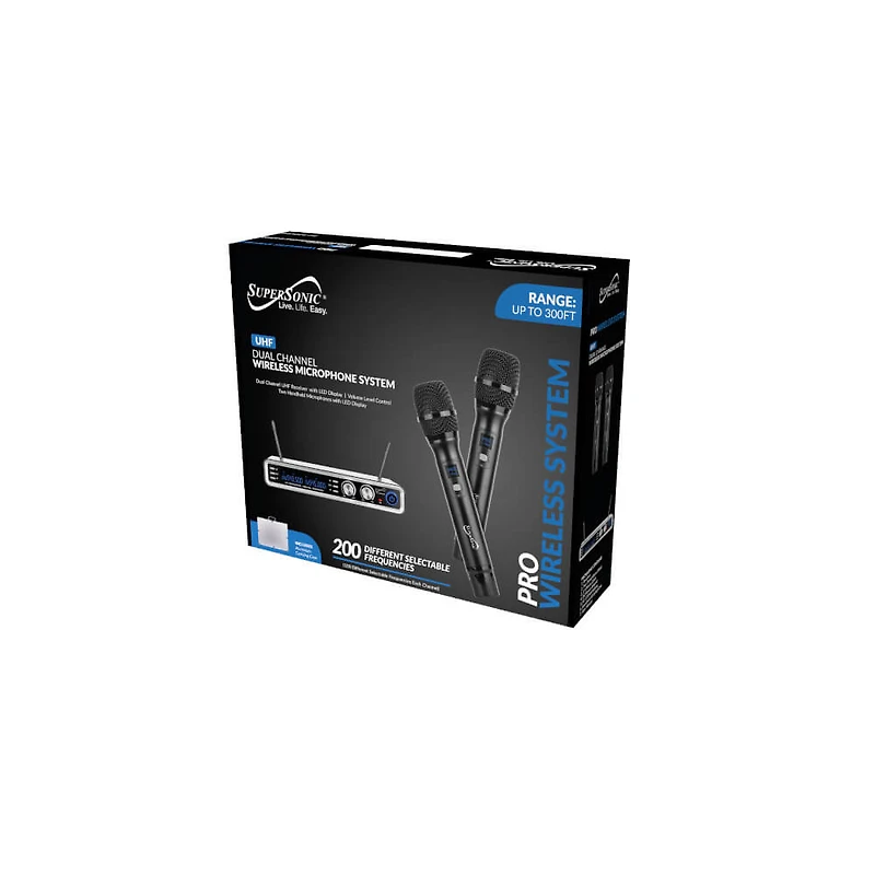 UHF Dual Channel Wireless Microphone System