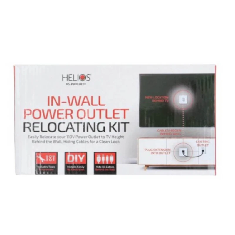 In-Wall Single Outlet Relocation Kit for TV Installation