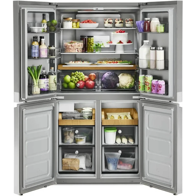 19.4 Cu. Ft. Stainless Steel Counter-Depth 4-Door French Door Refrigerator