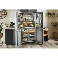 19.4 Cu. Ft. Stainless Steel Counter-Depth 4-Door French Door Refrigerator