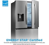 29.3 Cu. Ft. Stainless Steel Standard-Depth French Door Bottom Freezer Refrigerator - OPEN BOX