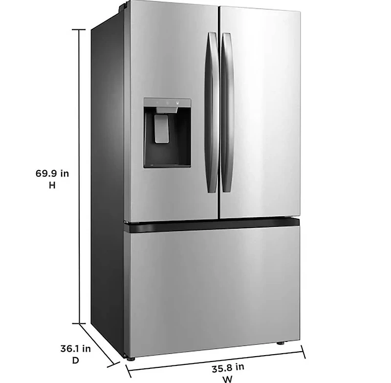 29.3 Cu. Ft. Stainless Steel Standard-Depth French Door Bottom Freezer Refrigerator - OPEN BOX