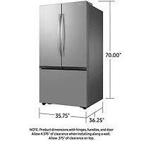 32 Cu. Ft. Stainless Steel 3-Door French Door Smart Refrigerator