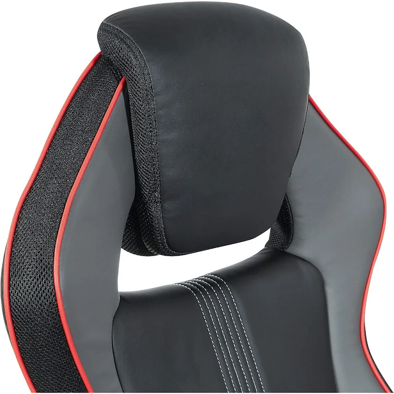 BOA II Ergonomic Adjustable Racing Style Gaming Chair - Black with Red Accents - OPEN BOX