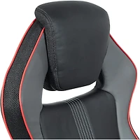 BOA II Ergonomic Adjustable Racing Style Gaming Chair - Black with Red Accents - OPEN BOX
