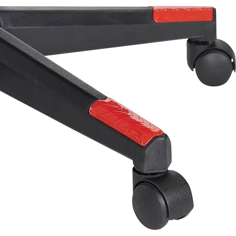 BOA II Ergonomic Adjustable Racing Style Gaming Chair - Black with Red Accents - OPEN BOX