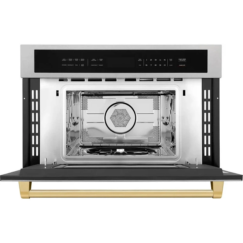 30 inch DuraSnow Stainless Steel with Gold Accents Built-In Microwave Oven