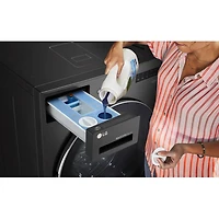 5 Cu. Ft. Black Steel Front Load All-In-One Washer/Dryer Combo