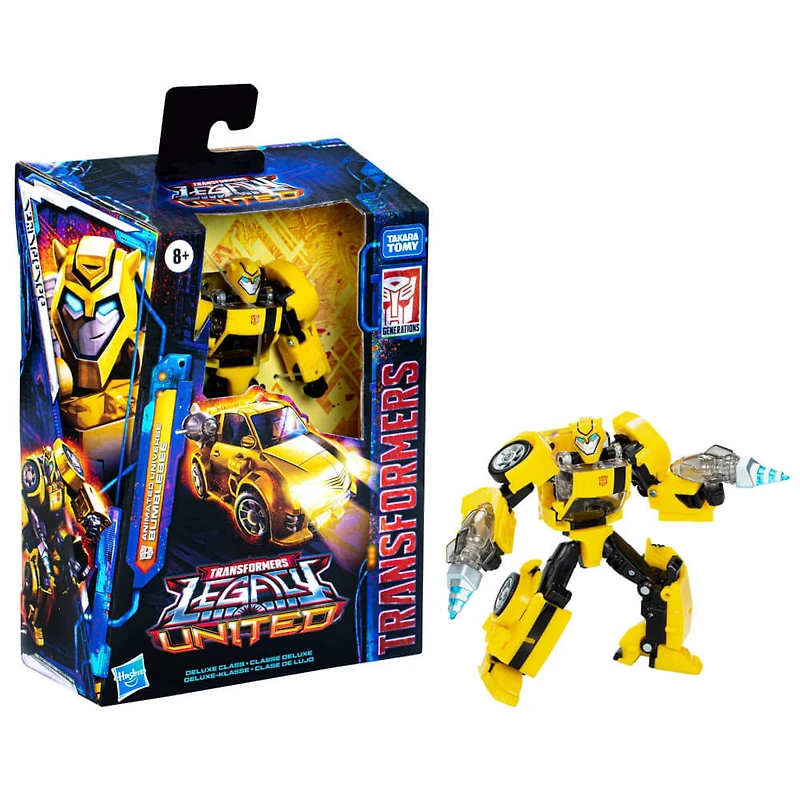 5.5 inch Transformers Legacy United Deluxe Class Animated Universe Bumblebee Action Figure