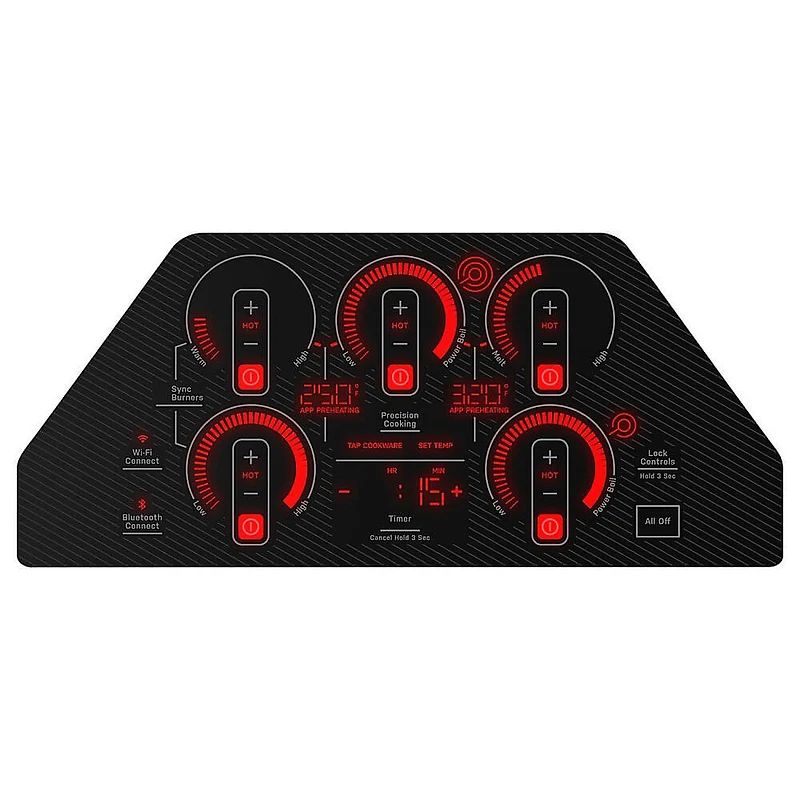 30 inch Black 5 Burner Electric Built-In Cooktop