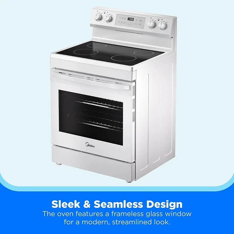 6.3 Cu. Ft. White Freestanding Electric Range