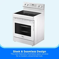6.3 Cu. Ft. White Freestanding Electric Range