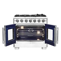 5.36 Cu. Ft. Stainless Steel Freestanding Gas Range with French Doors