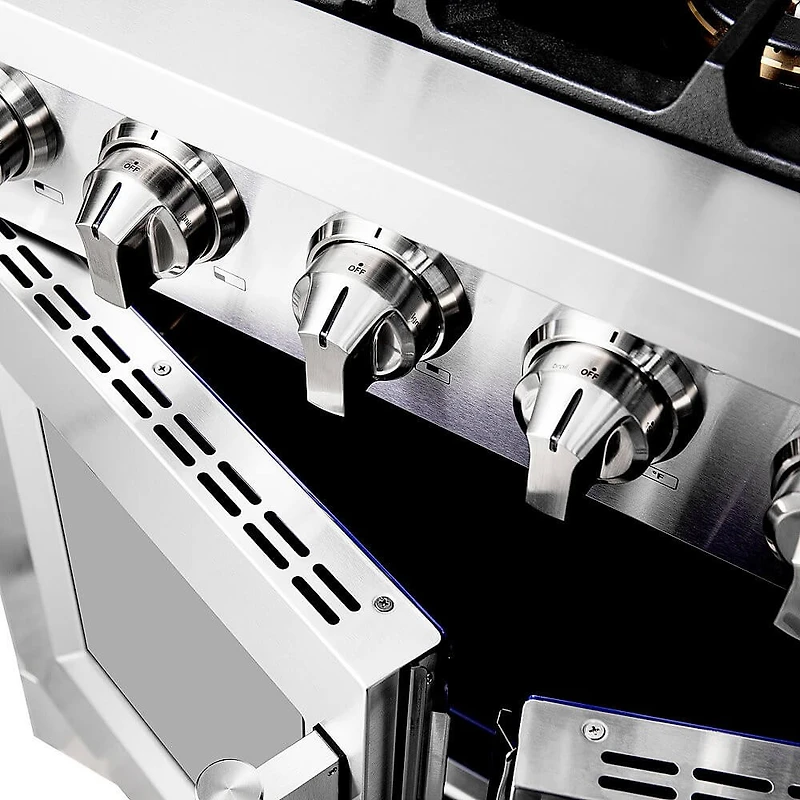 5.36 Cu. Ft. Stainless Steel Freestanding Gas Range with French Doors