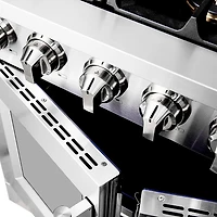 5.36 Cu. Ft. Stainless Steel Freestanding Gas Range with French Doors