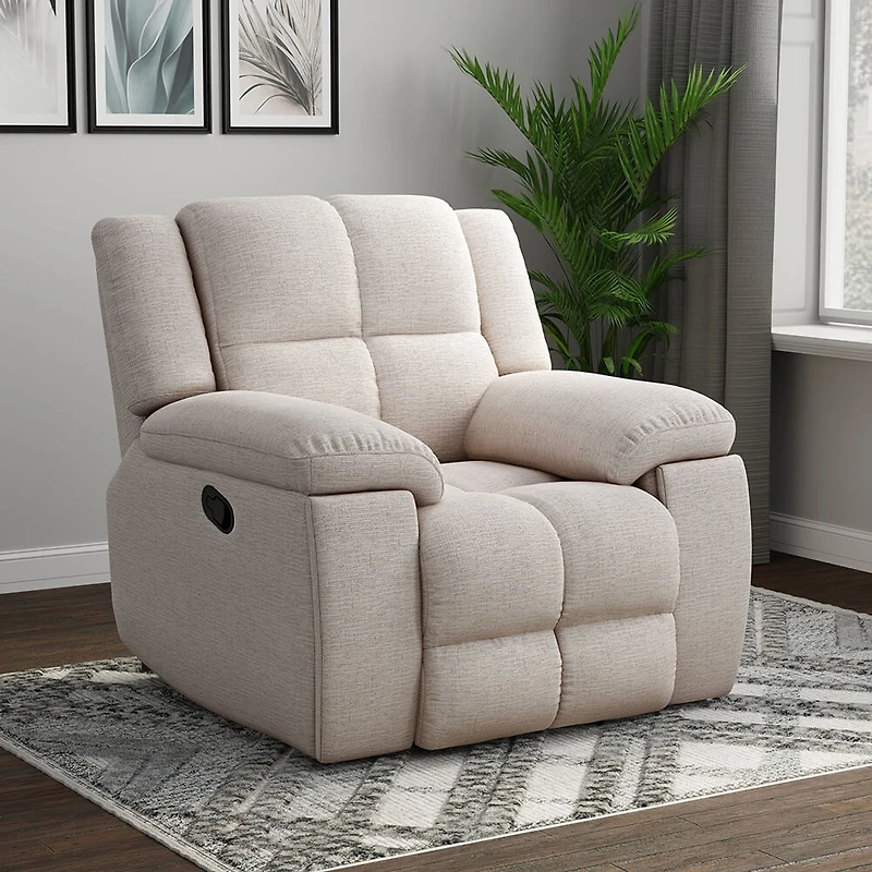 Buster Manual Recliner - Opal Taupe