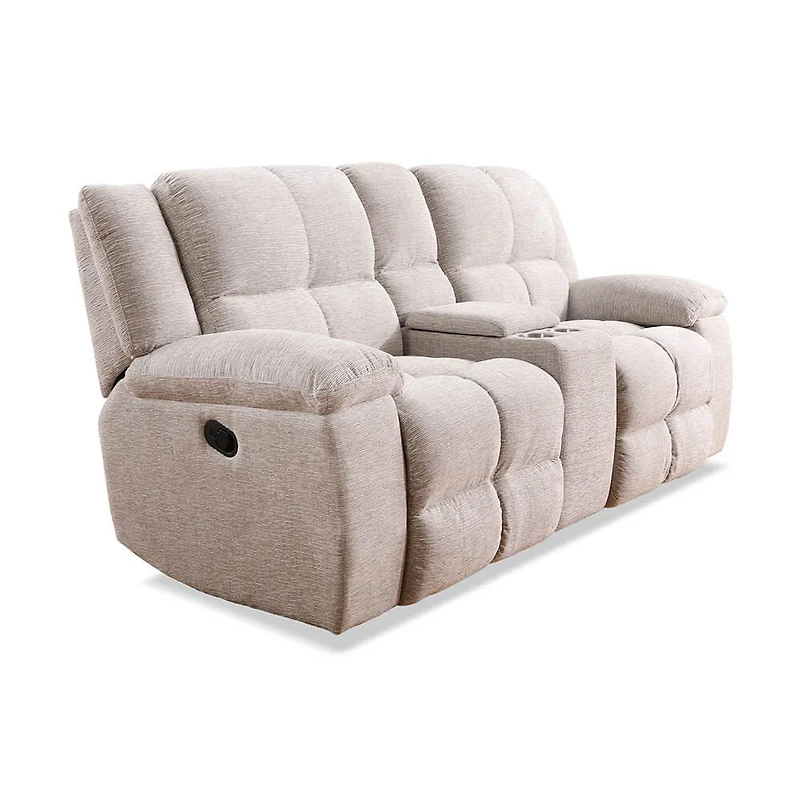 Buster Manual Dual Reclining Console Loveseat - Opal Taupe