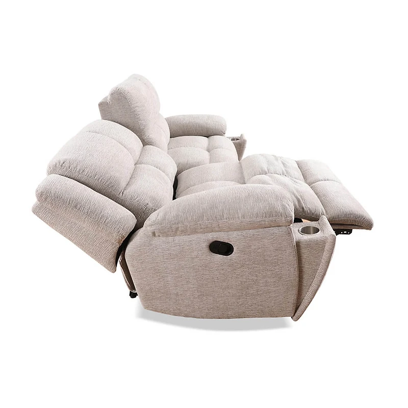 Buster Manual Dual Reclining Sofa - Opal Taupe