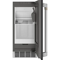 Matte Black with Brushed Stainless Steel Handle Ice Maker Door Kit
