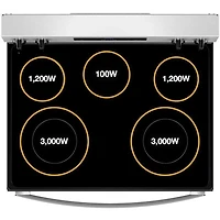 5.3 Cu. Ft. Black Electric Range with Cooktop