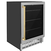 24 inch Monument Autograph Edition Stainless Steel/Polished Gold Beverage Cooler