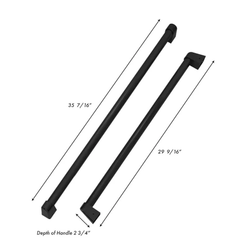 36 inch Autograph Edition Handle Set For Refrigerators - Matte Black