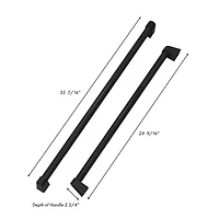 36 inch Autograph Edition Handle Set For Refrigerators - Matte Black