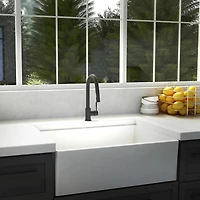 Gemini Single Handle Kitchen Faucet - Matte Black