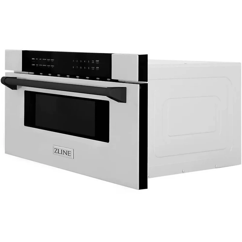 1.2 Cu. Ft. Stainless Steel with Matte Black Accents Drawer Microwave