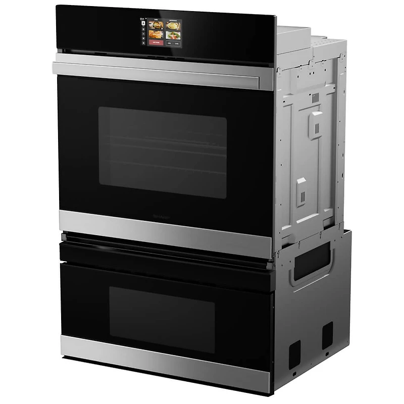 30 inch Smart Stainless Convection Combination Wall Oven With Microwave Drawer