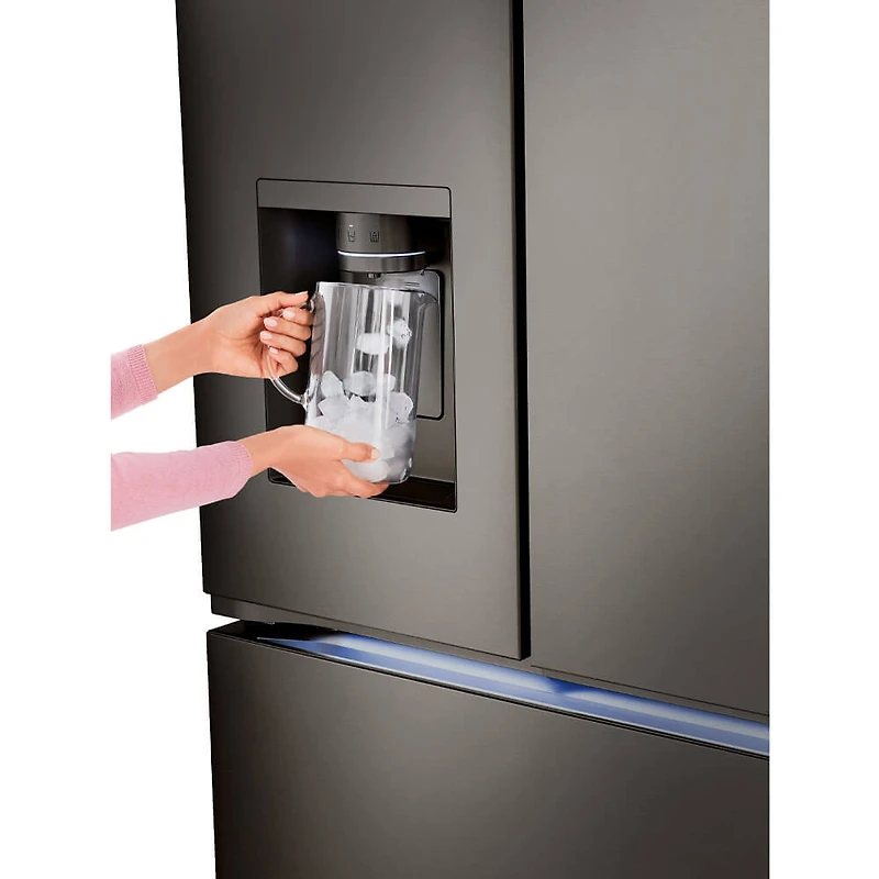 25.5 Cu. Ft. Black Stainless French Door Counter-Depth Smart Refrigerator