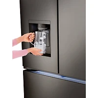 25.5 Cu. Ft. Black Stainless French Door Counter-Depth Smart Refrigerator