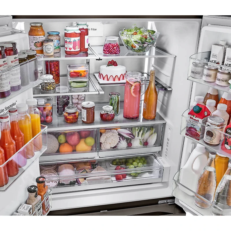 25.5 Cu. Ft. Black Stainless French Door Counter-Depth Smart Refrigerator