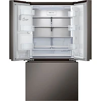 25.5 Cu. Ft. Black Stainless Steel 3-Door French Door Refrigerator